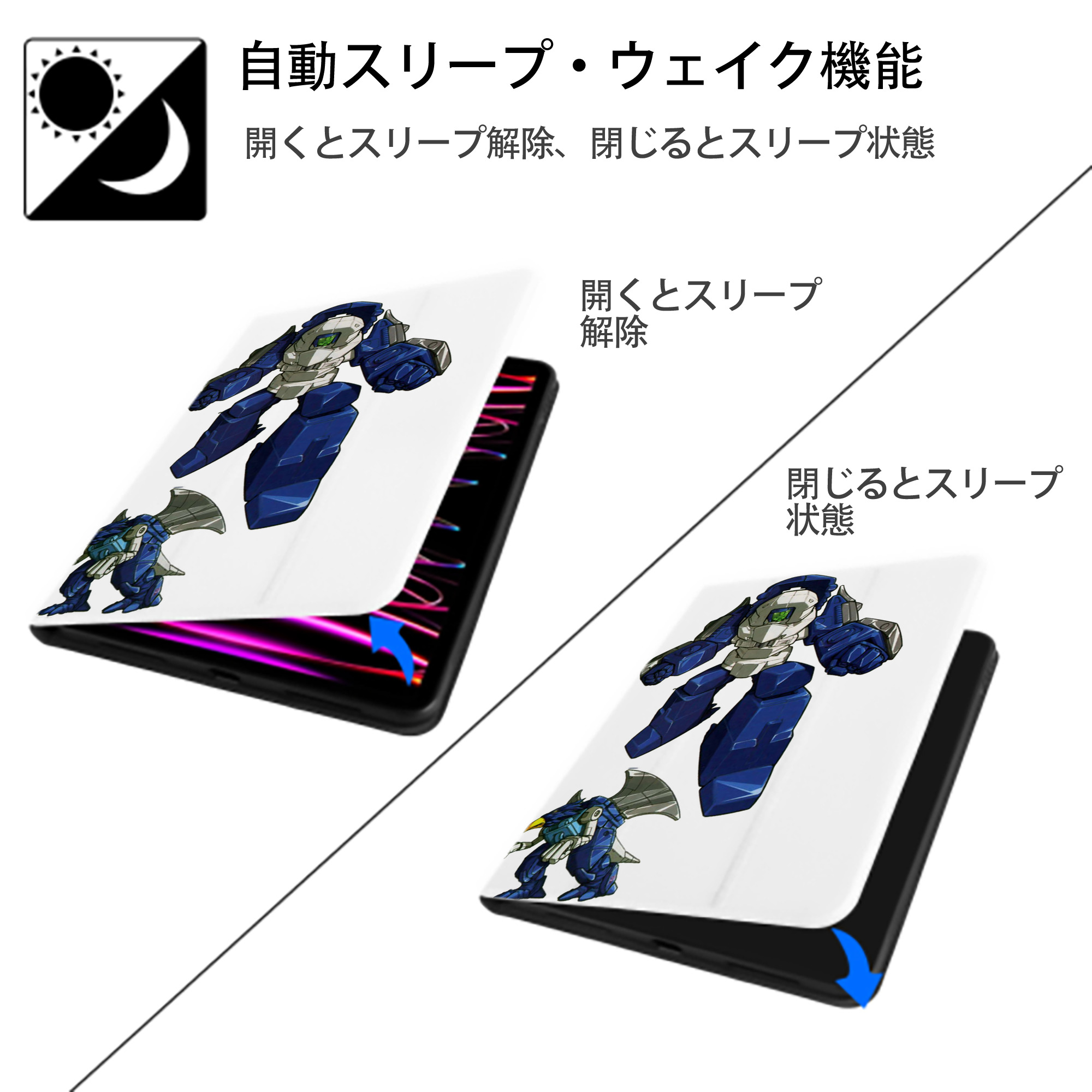  IPad ケース ペン収納付き 三つ折りスタンド PUレザー×シリコン 対応機種9.5/10.5/10.9インチ