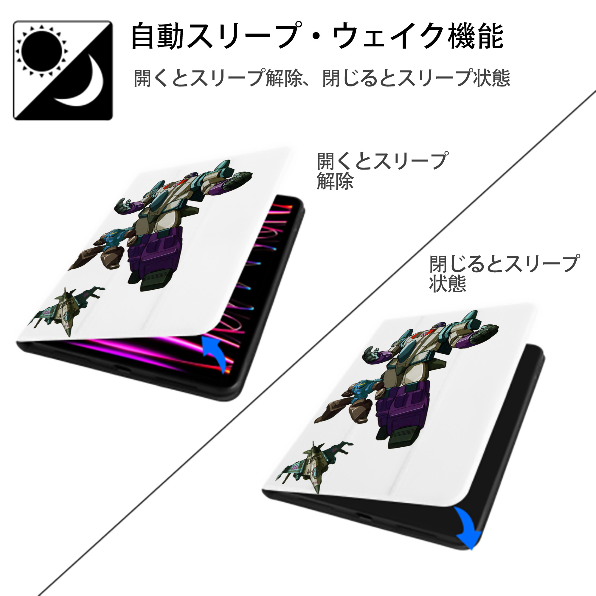 IPad ケース ペン収納付き 三つ折りスタンド PUレザー×シリコン 対応機種9.5/10.5/10.9インチ