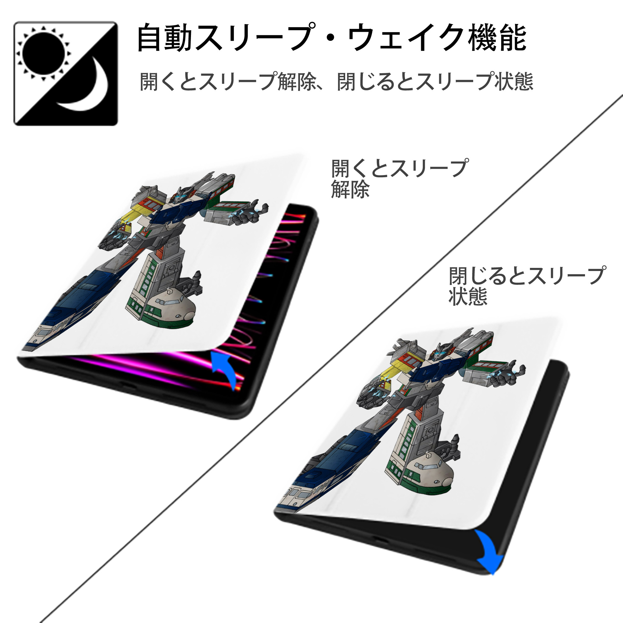  IPad ケース ペン収納付き 三つ折りスタンド PUレザー×シリコン 対応機種9.5/10.5/10.9インチ