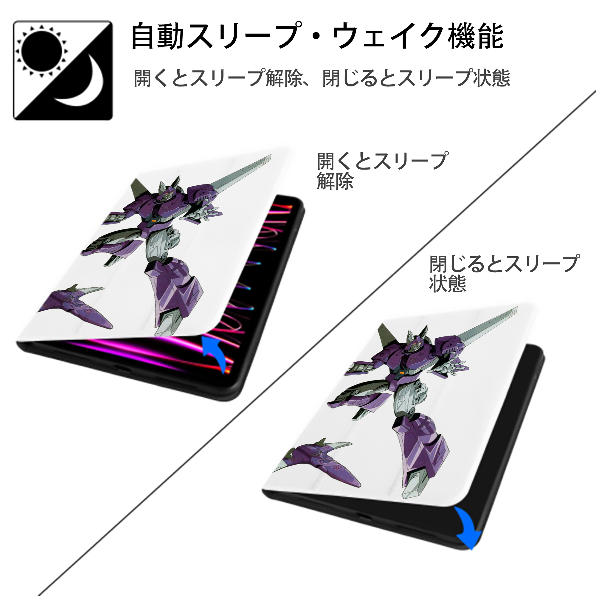 IPad ケース ペン収納付き 三つ折りスタンド PUレザー×シリコン 対応機種9.5/10.5/10.9インチ