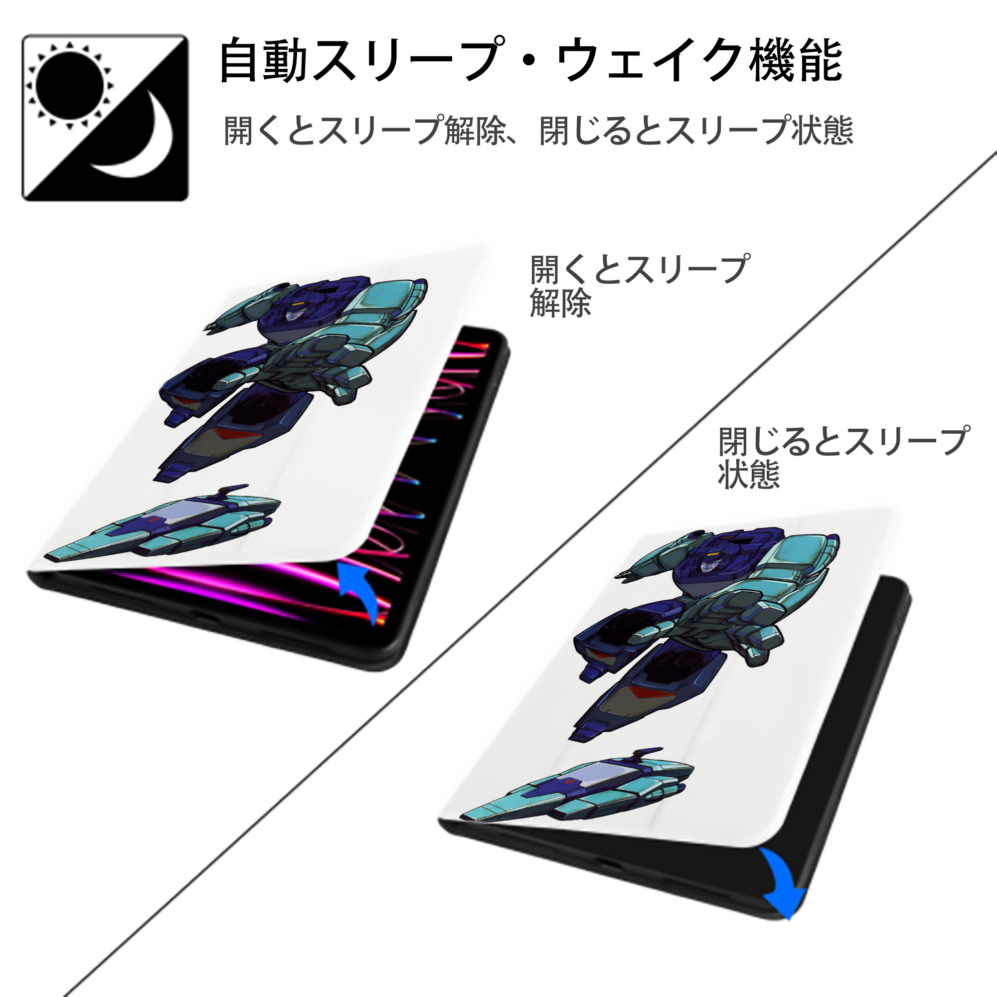 IPad ケース ペン収納付き 三つ折りスタンド PUレザー×シリコン 対応機種9.5/10.5/10.9インチ