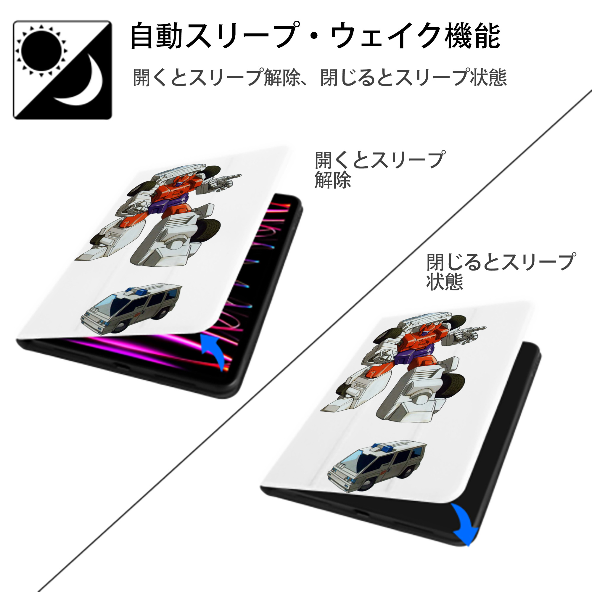  IPad ケース ペン収納付き 三つ折りスタンド PUレザー×シリコン 対応機種9.5/10.5/10.9インチ