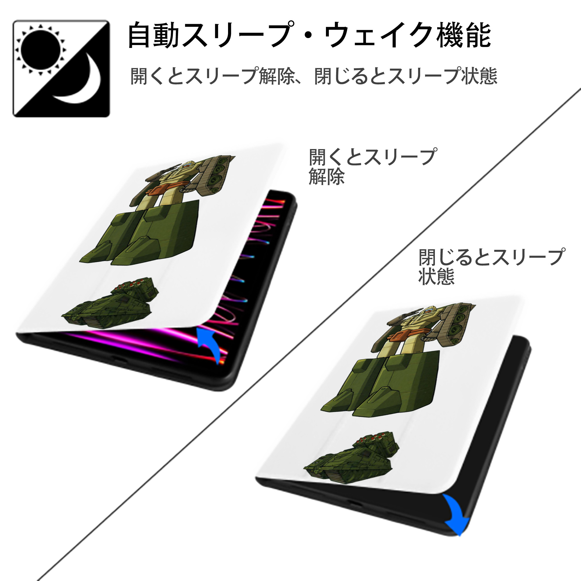  IPad ケース ペン収納付き 三つ折りスタンド PUレザー×シリコン 対応機種9.5/10.5/10.9インチ