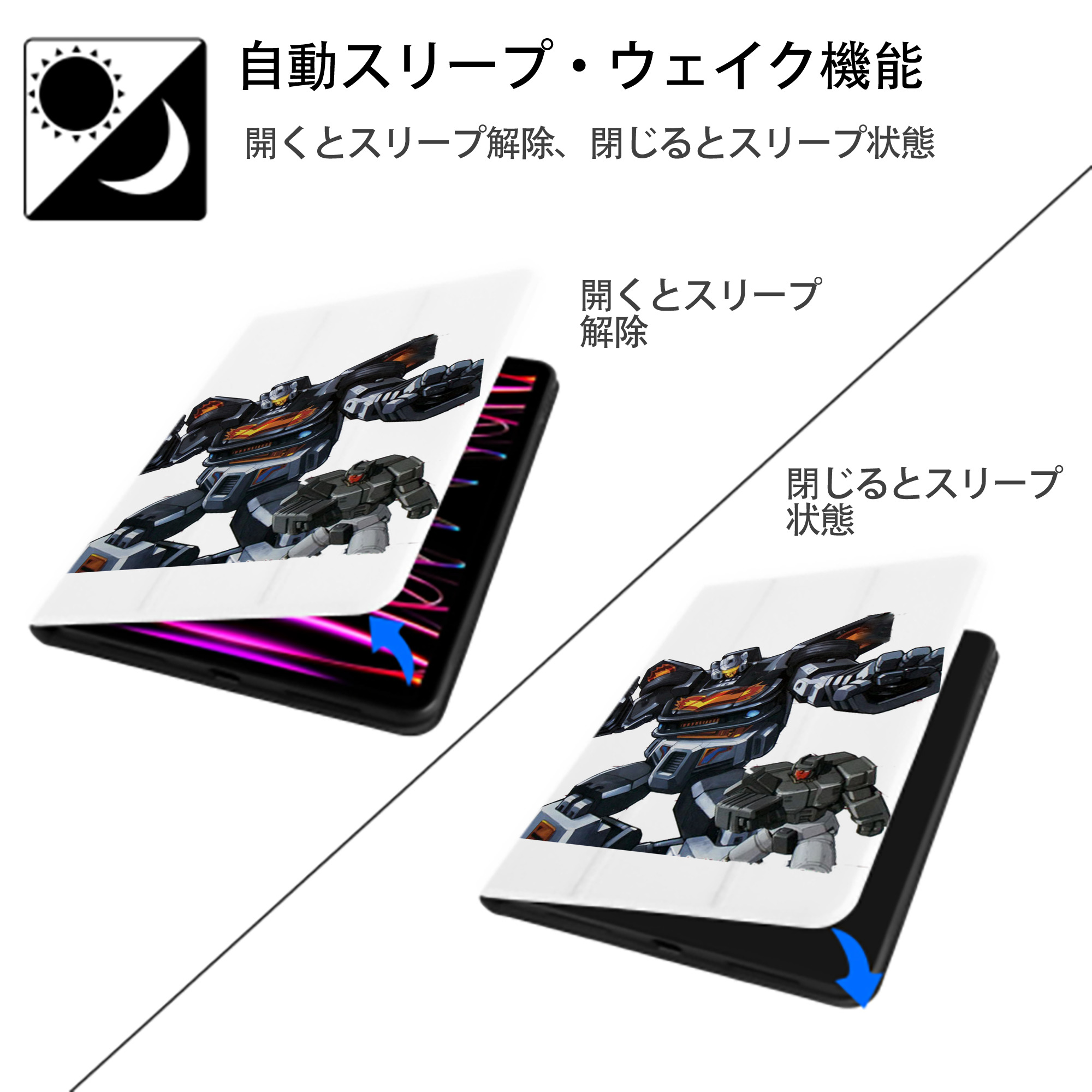  IPad ケース ペン収納付き 三つ折りスタンド PUレザー×シリコン 対応機種9.5/10.5/10.9インチ