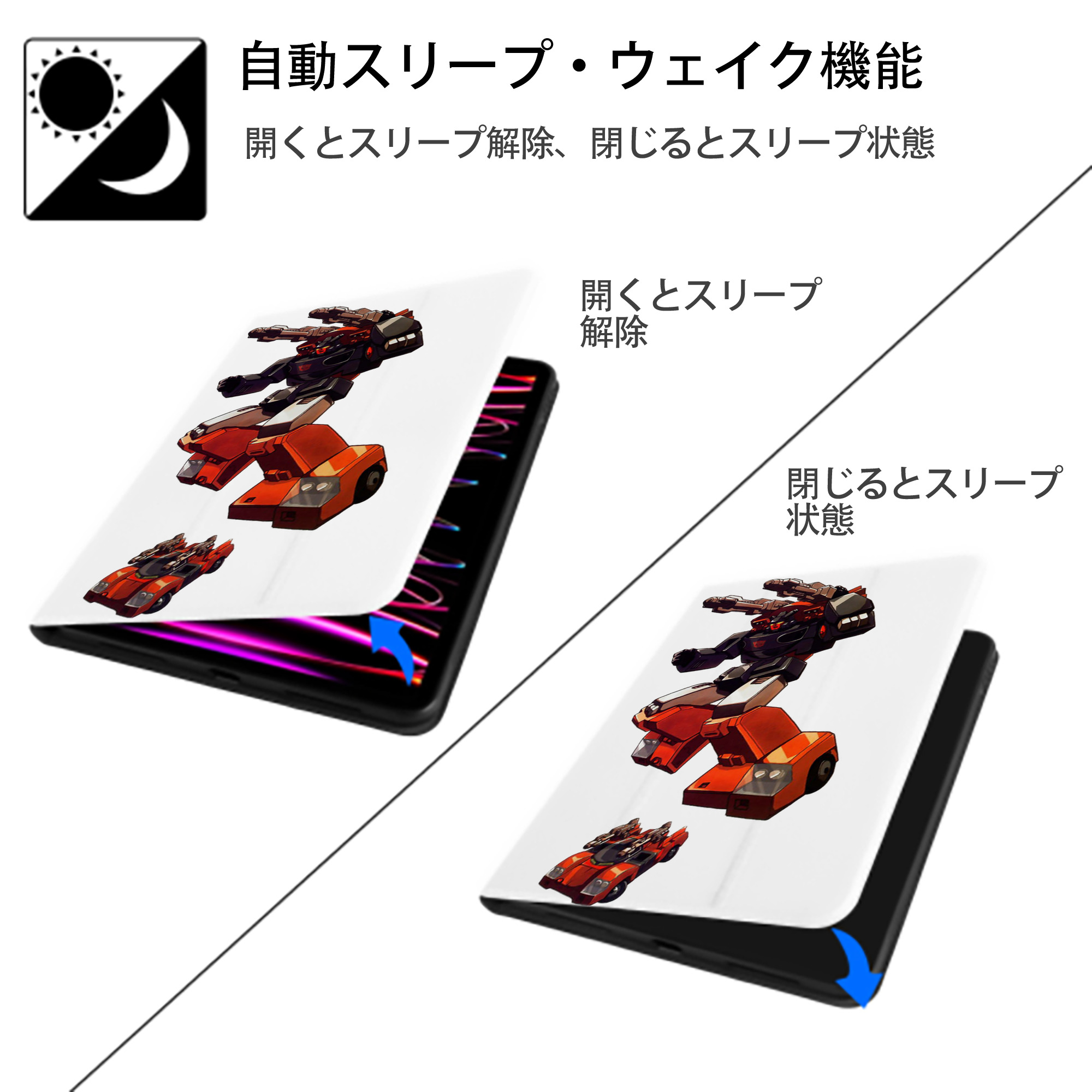  IPad ケース ペン収納付き 三つ折りスタンド PUレザー×シリコン 対応機種9.5/10.5/10.9インチ