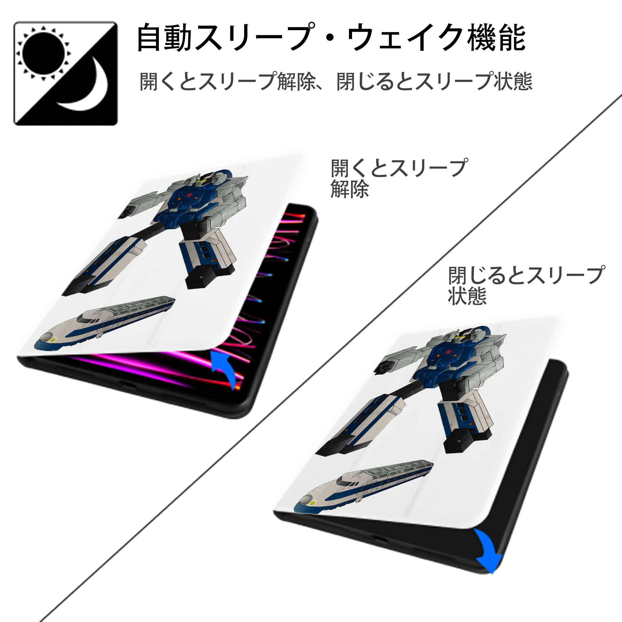  IPad ケース ペン収納付き 三つ折りスタンド PUレザー×シリコン 対応機種9.5/10.5/10.9インチ
