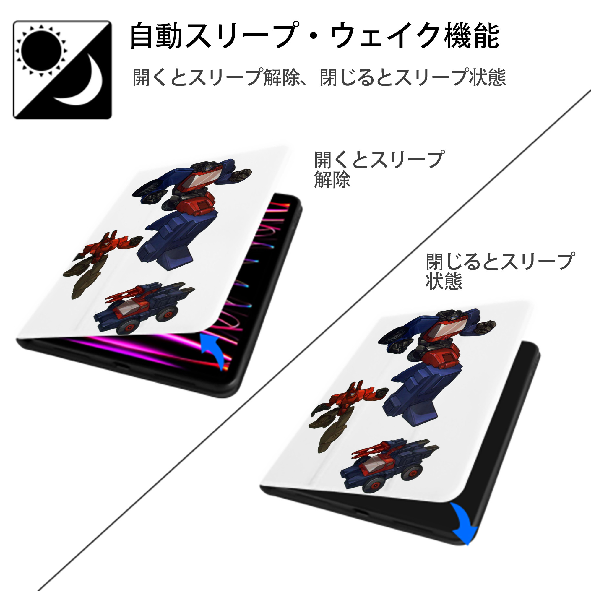  IPad ケース ペン収納付き 三つ折りスタンド PUレザー×シリコン 対応機種9.5/10.5/10.9インチ