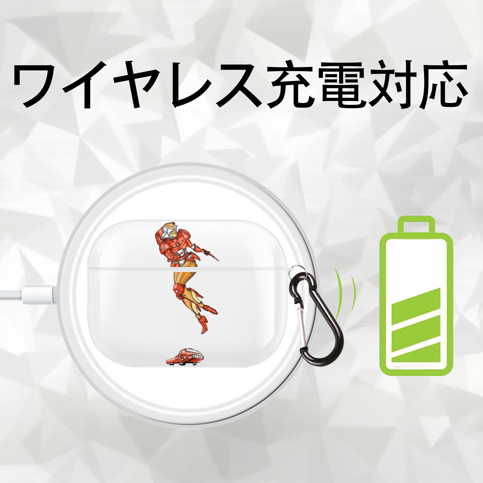  【AirPods Pro用】ハードシェル保護ケース 耐衝撃・防指紋・カラビナ付き商品仕様