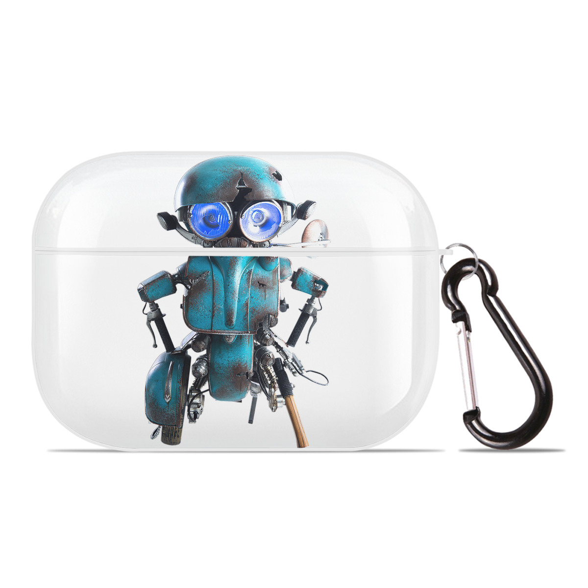 （画像用）  【AirPods Pro用】ハードシェル保護ケース 耐衝撃・防指紋・カラビナ付き商品仕様