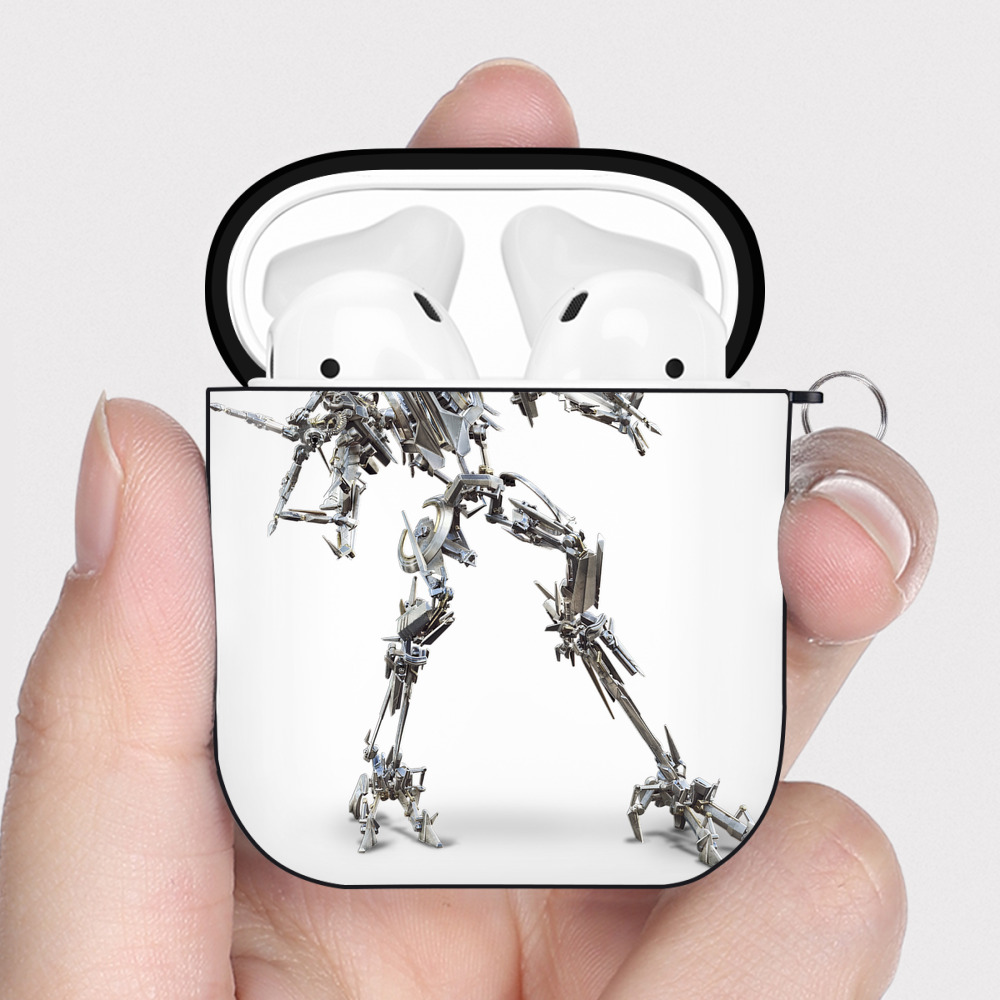（画像用）  AirPods 第2世代保護ケース ハードシェル ブラック 耐衝撃・防指紋・カラビナ付き