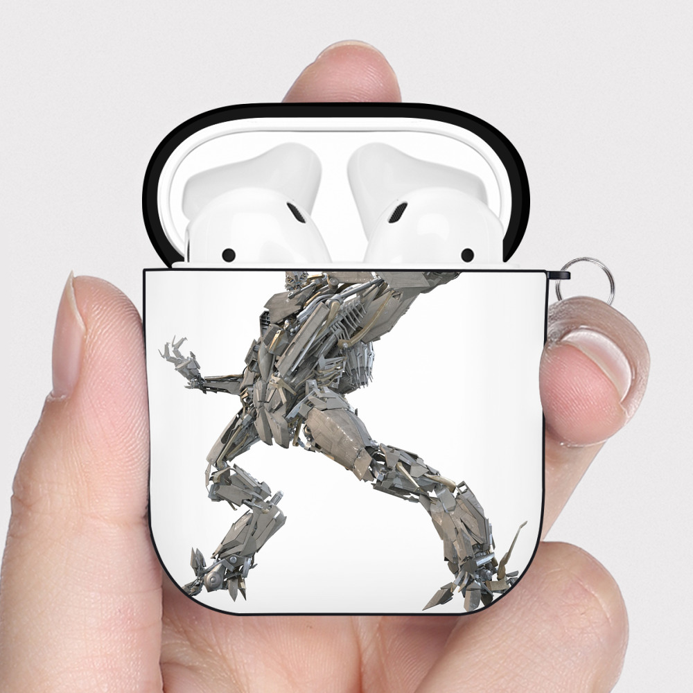 （画像用）  AirPods 第2世代保護ケース ハードシェル ブラック 耐衝撃・防指紋・カラビナ付き