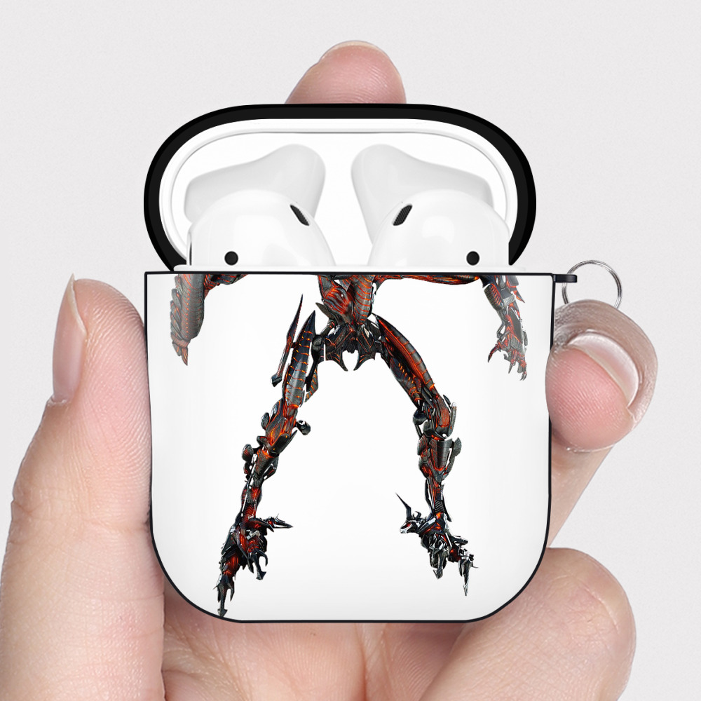 （画像用）  AirPods 第2世代保護ケース ハードシェル ブラック 耐衝撃・防指紋・カラビナ付き