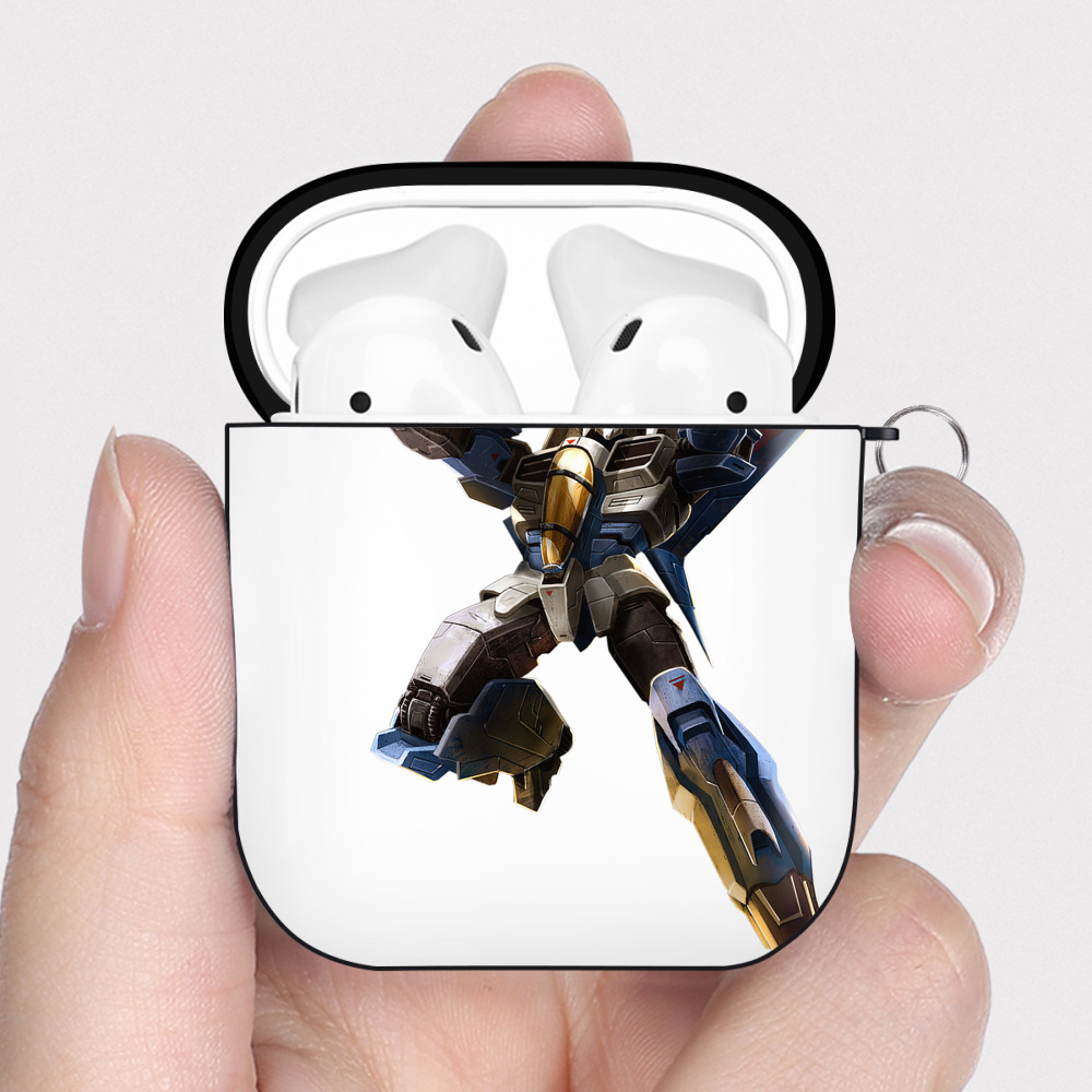 （画像用）  AirPods 第2世代保護ケース ハードシェル ブラック 耐衝撃・防指紋・カラビナ付き