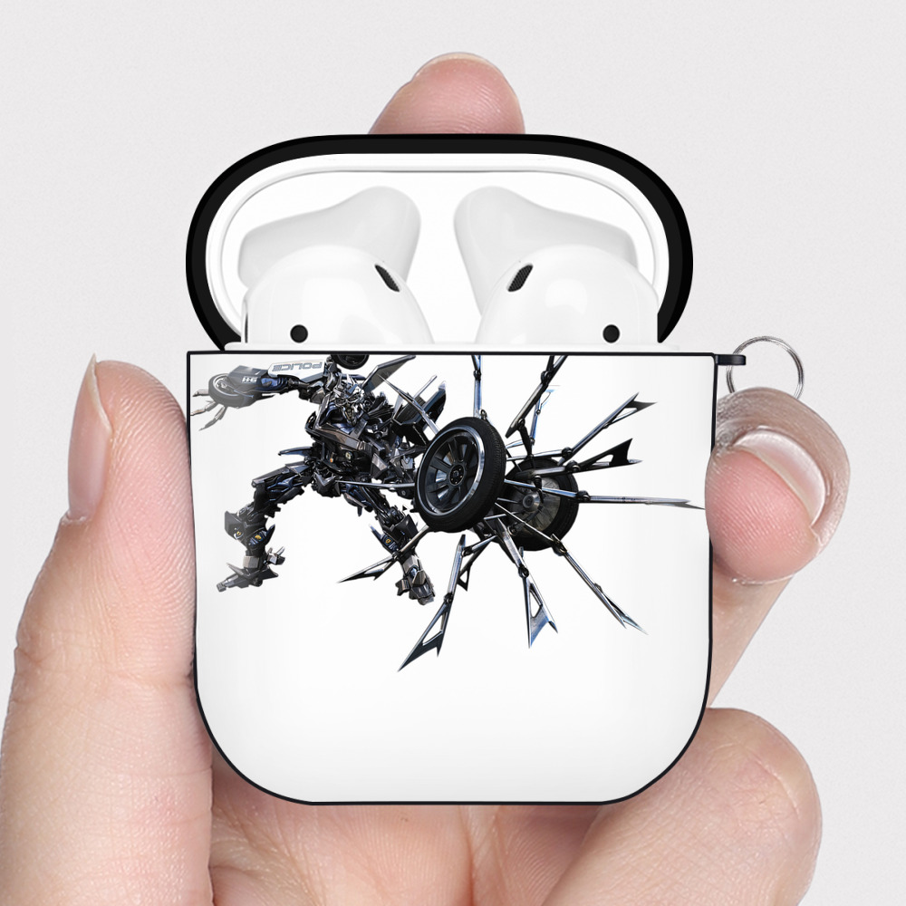 （画像用）  AirPods 第2世代保護ケース ハードシェル ブラック 耐衝撃・防指紋・カラビナ付き