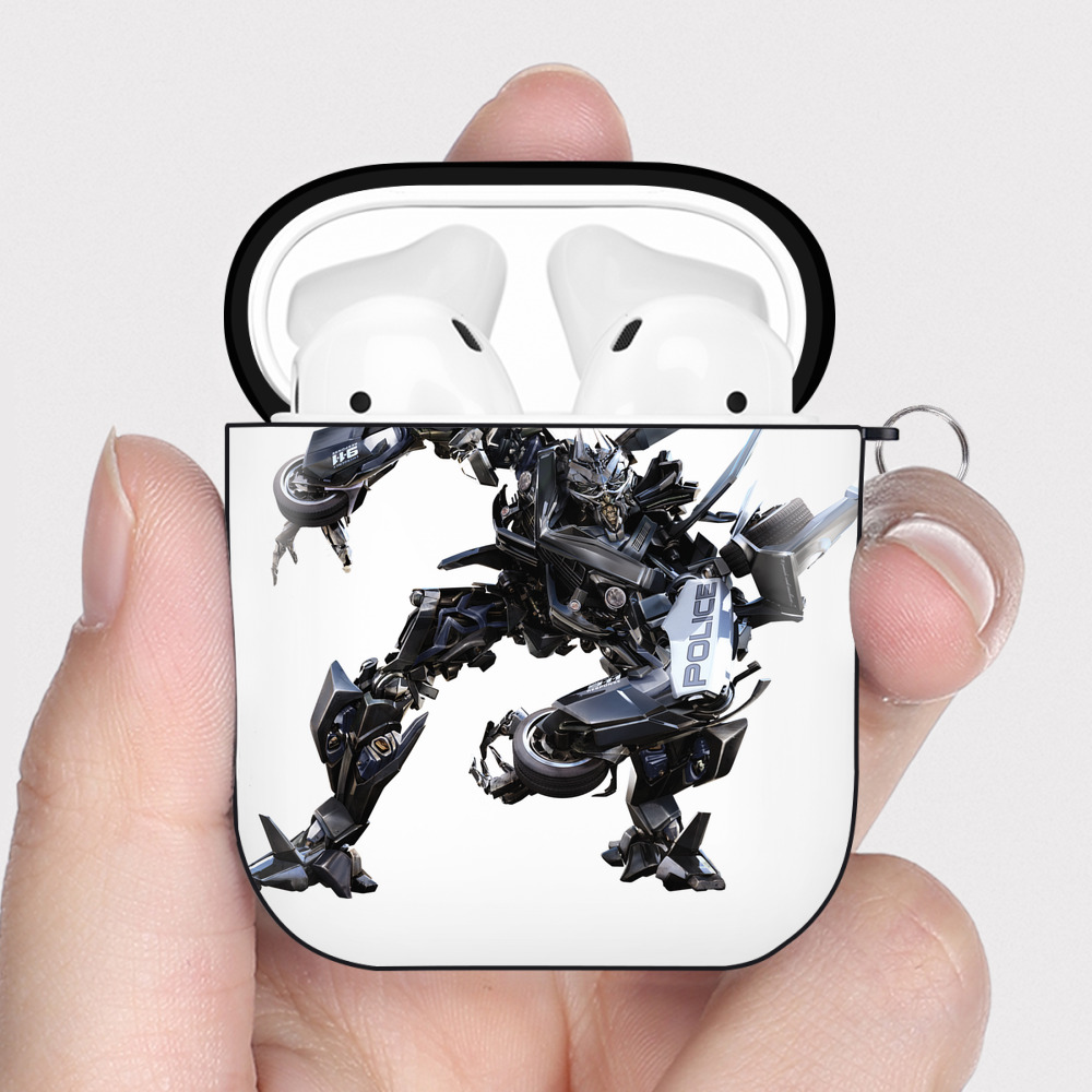 （画像用）  AirPods 第2世代保護ケース ハードシェル ブラック 耐衝撃・防指紋・カラビナ付き