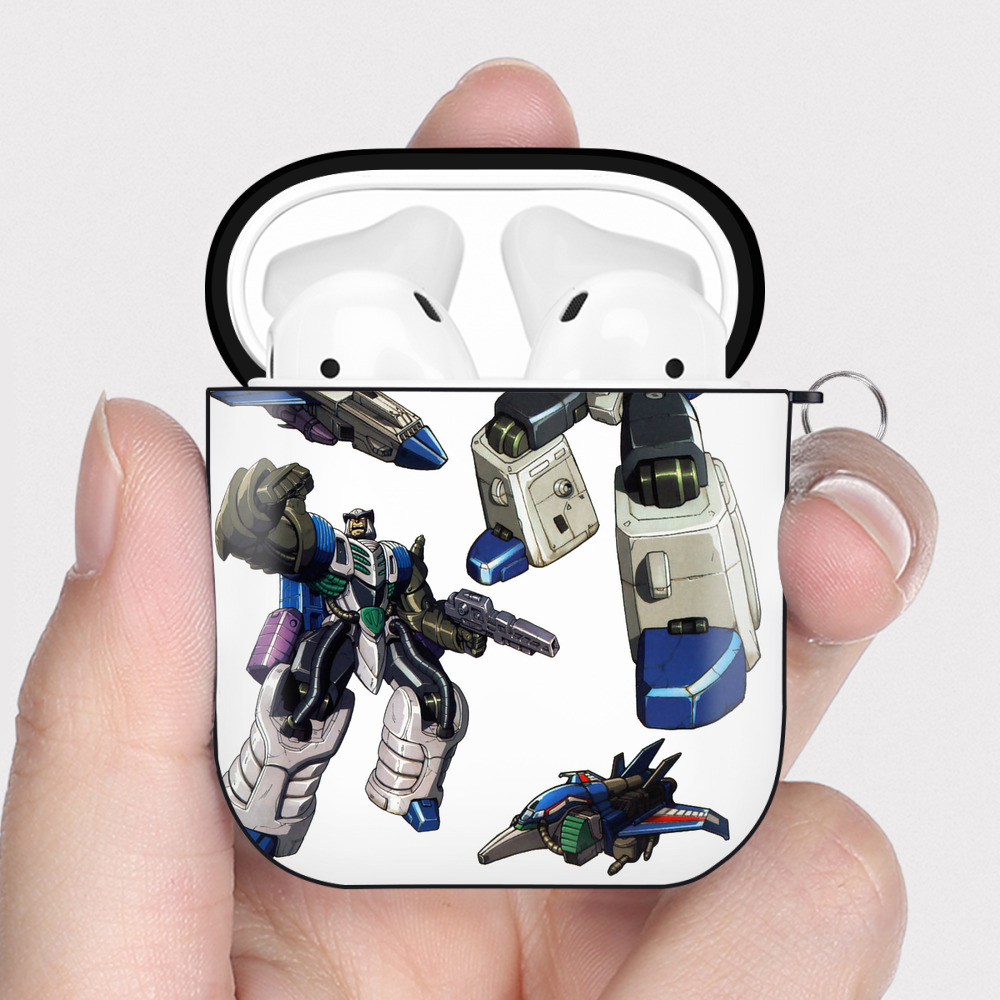 （画像用）  AirPods 第2世代保護ケース ハードシェル ブラック 耐衝撃・防指紋・カラビナ付き