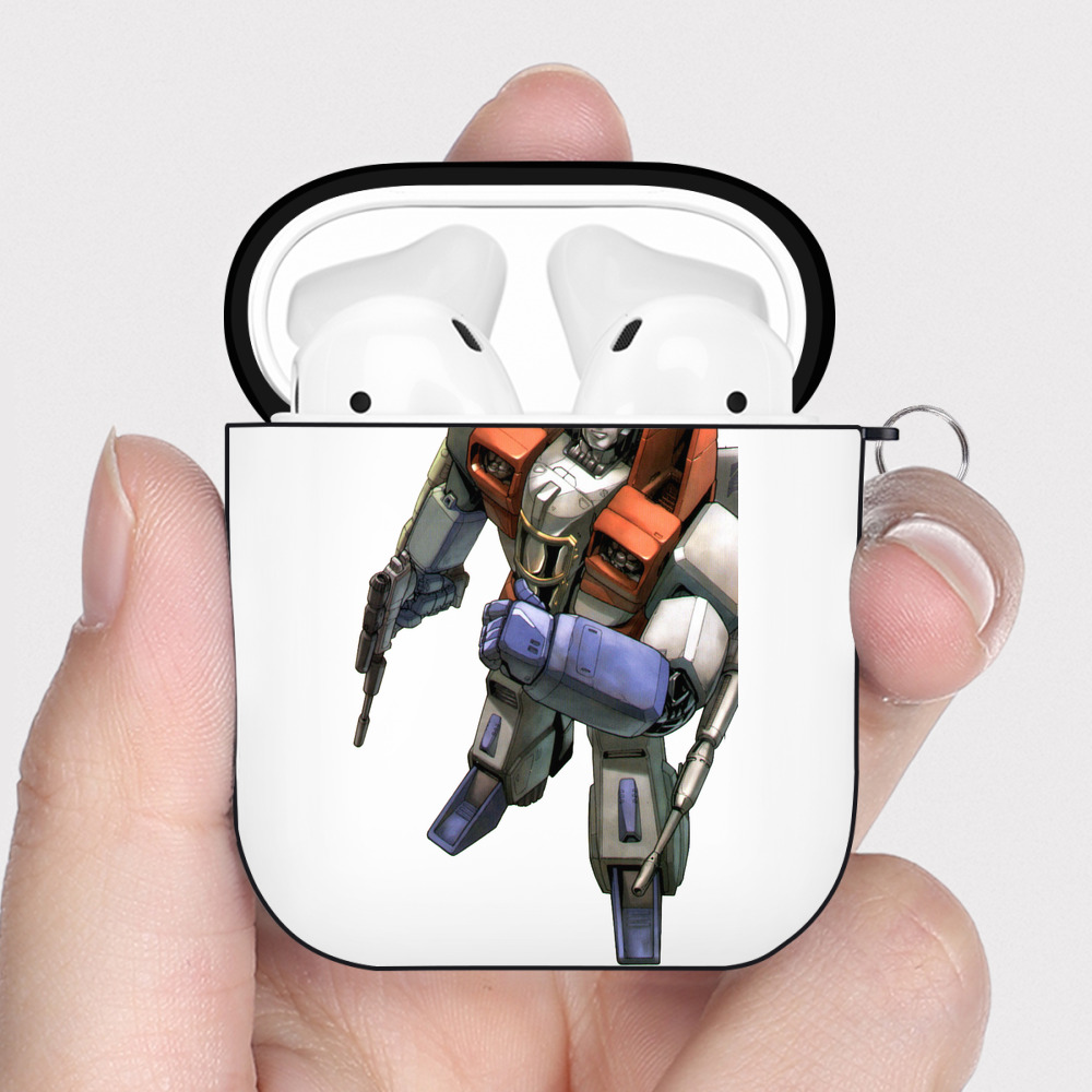 （画像用）  AirPods 第2世代保護ケース ハードシェル ブラック 耐衝撃・防指紋・カラビナ付き