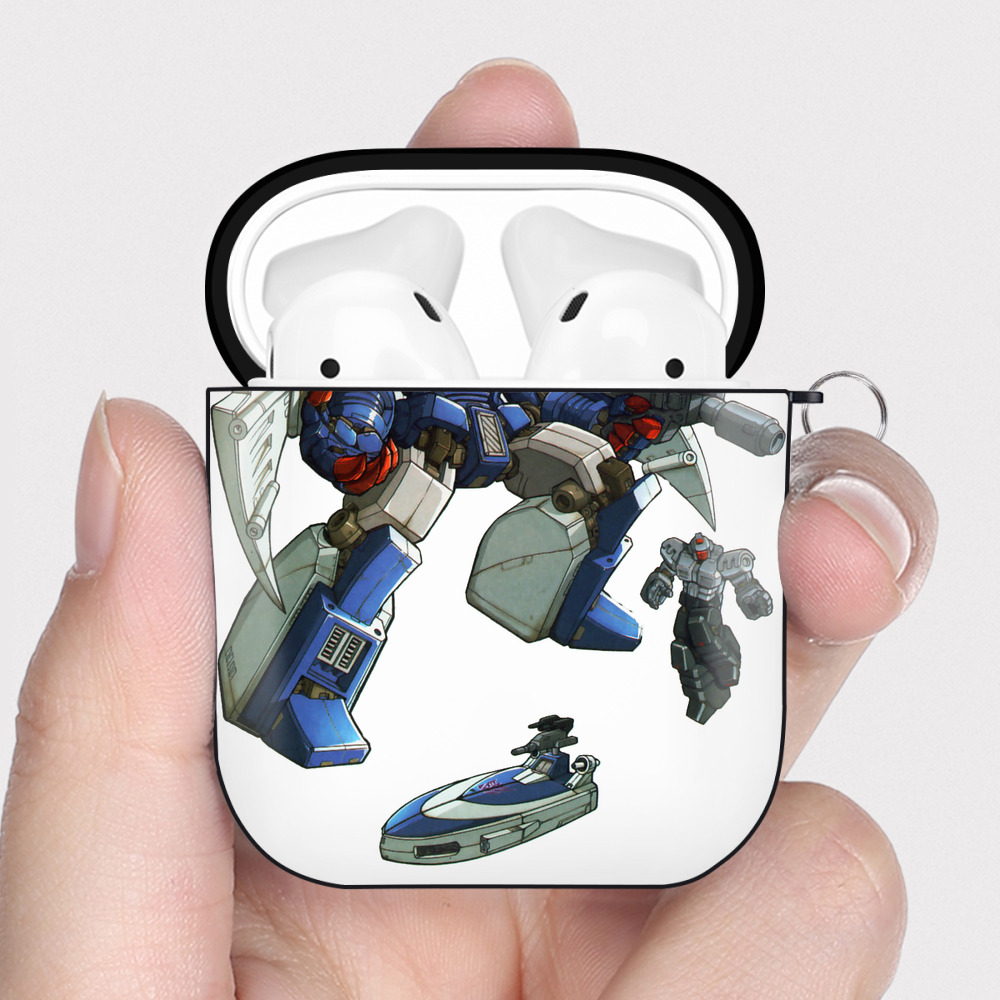 （画像用）  AirPods 第2世代保護ケース ハードシェル ブラック 耐衝撃・防指紋・カラビナ付き