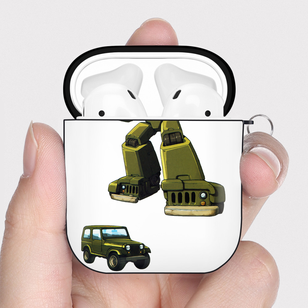 （画像用）  AirPods 第2世代保護ケース ハードシェル ブラック 耐衝撃・防指紋・カラビナ付き