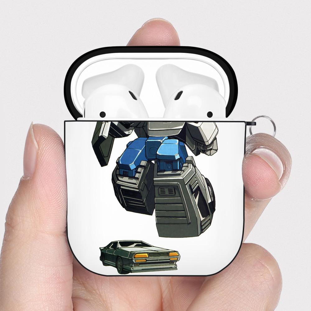（画像用）  AirPods 第2世代保護ケース ハードシェル ブラック 耐衝撃・防指紋・カラビナ付き