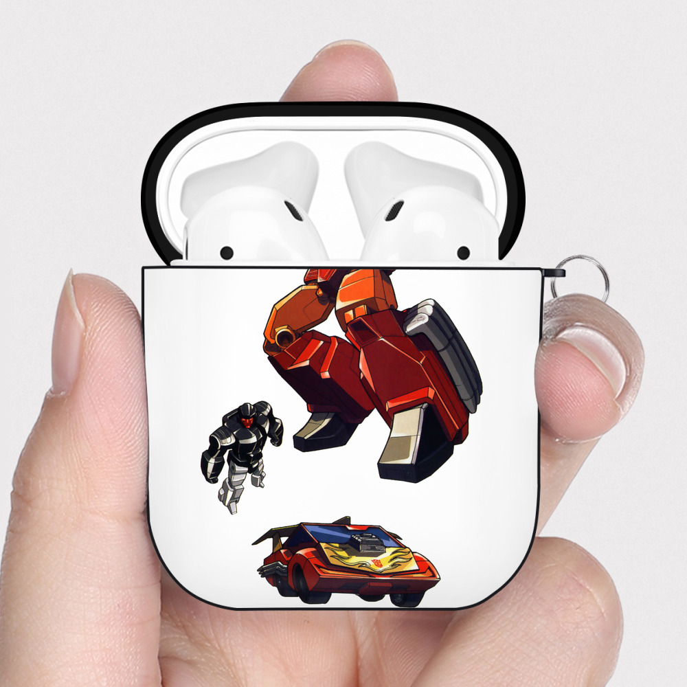 （画像用）  AirPods 第2世代保護ケース ハードシェル ブラック 耐衝撃・防指紋・カラビナ付き