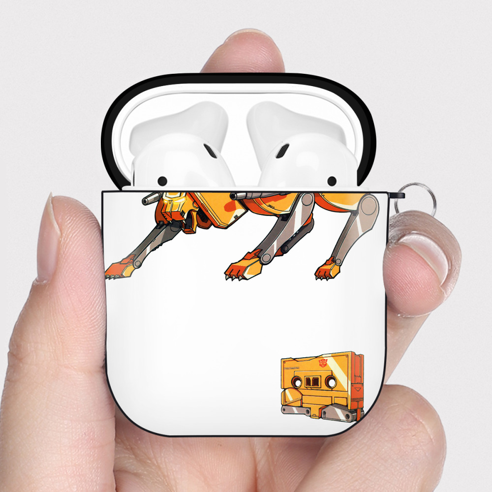 （画像用）  AirPods 第2世代保護ケース ハードシェル ブラック 耐衝撃・防指紋・カラビナ付き