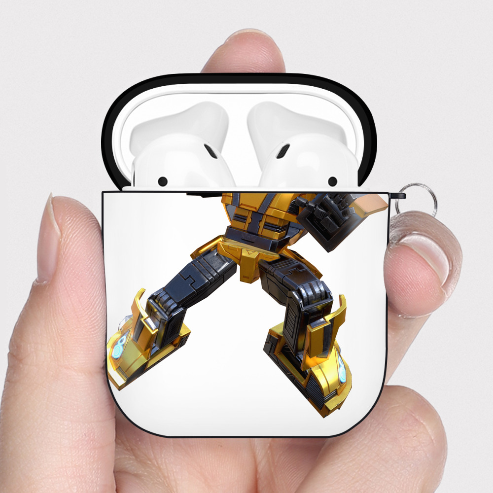 （画像用）  AirPods 第2世代保護ケース ハードシェル ブラック 耐衝撃・防指紋・カラビナ付き