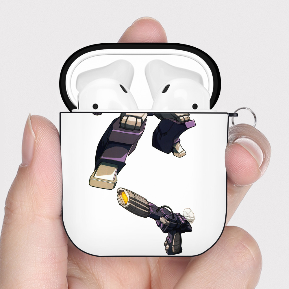 （画像用）  AirPods 第2世代保護ケース ハードシェル ブラック 耐衝撃・防指紋・カラビナ付き