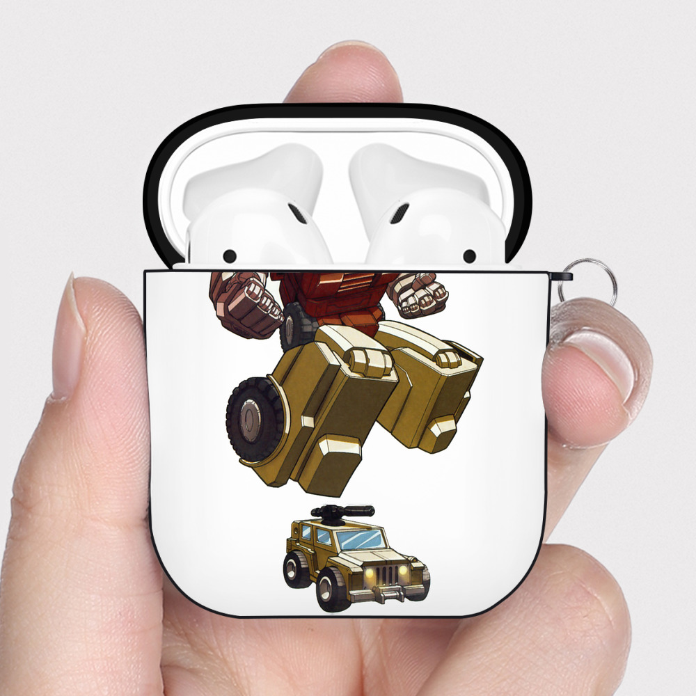 （画像用）  AirPods 第2世代保護ケース ハードシェル ブラック 耐衝撃・防指紋・カラビナ付き