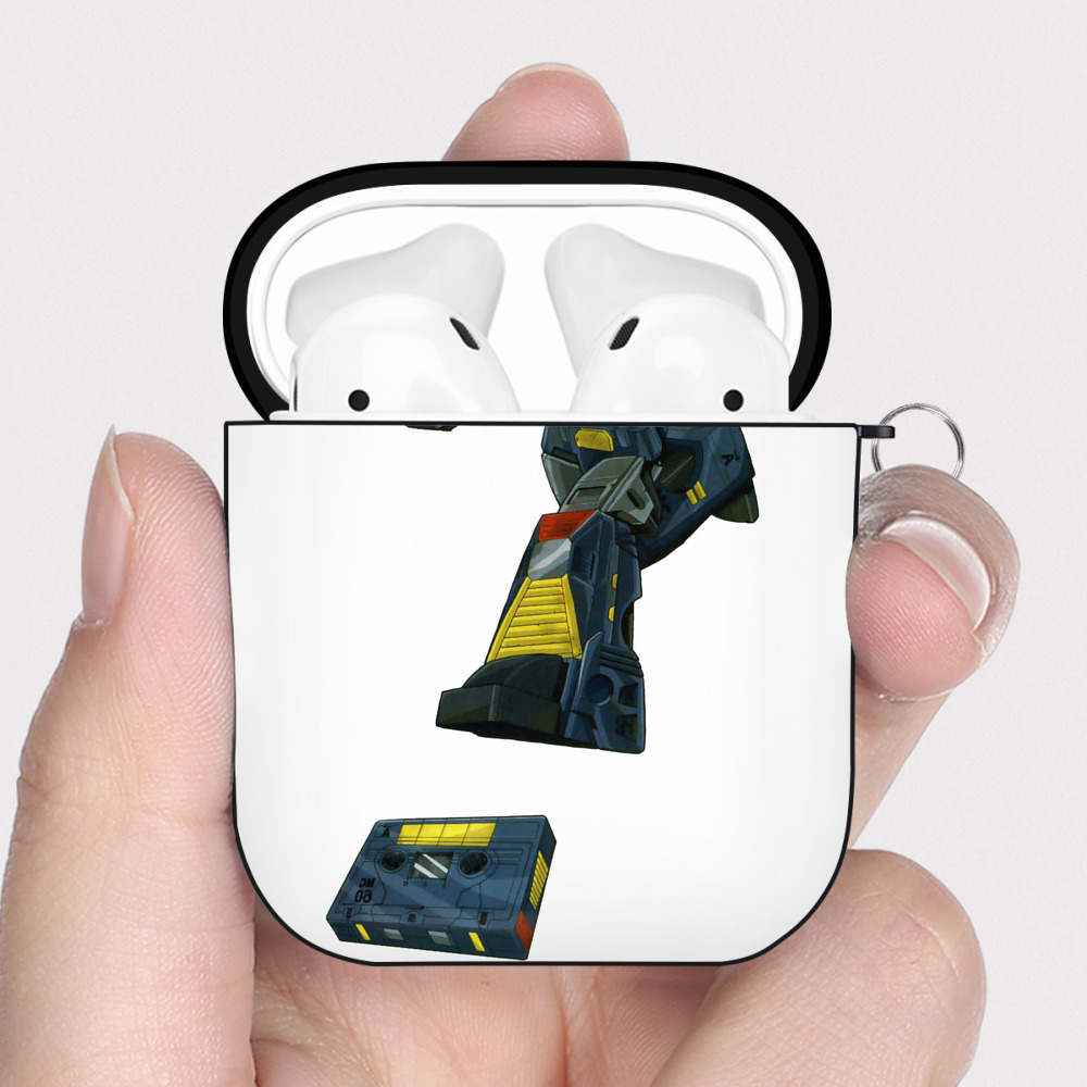 （画像用）  AirPods 第2世代保護ケース ハードシェル ブラック 耐衝撃・防指紋・カラビナ付き