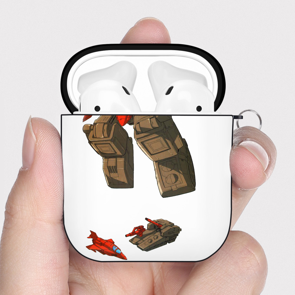 （画像用）  AirPods 第2世代保護ケース ハードシェル ブラック 耐衝撃・防指紋・カラビナ付き