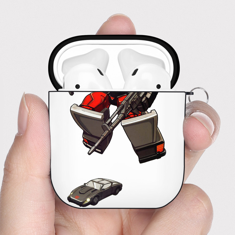 （画像用）  AirPods 第2世代保護ケース ハードシェル ブラック 耐衝撃・防指紋・カラビナ付き