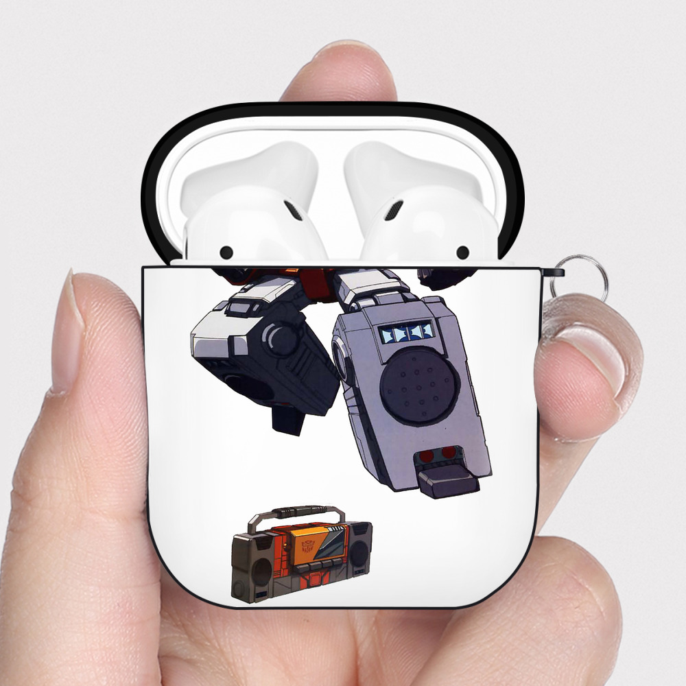 （画像用）  AirPods 第2世代保護ケース ハードシェル ブラック 耐衝撃・防指紋・カラビナ付き