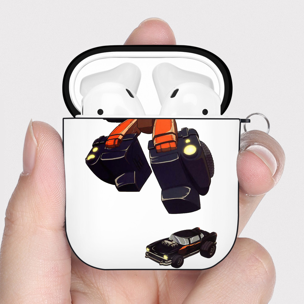 （画像用）  AirPods 第2世代保護ケース ハードシェル ブラック 耐衝撃・防指紋・カラビナ付き