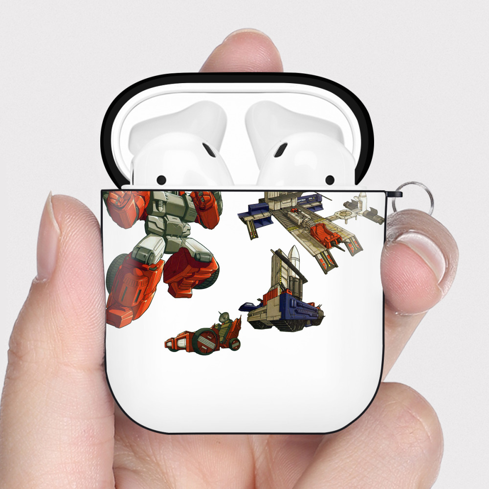 （画像用）  AirPods 第2世代保護ケース ハードシェル ブラック 耐衝撃・防指紋・カラビナ付き