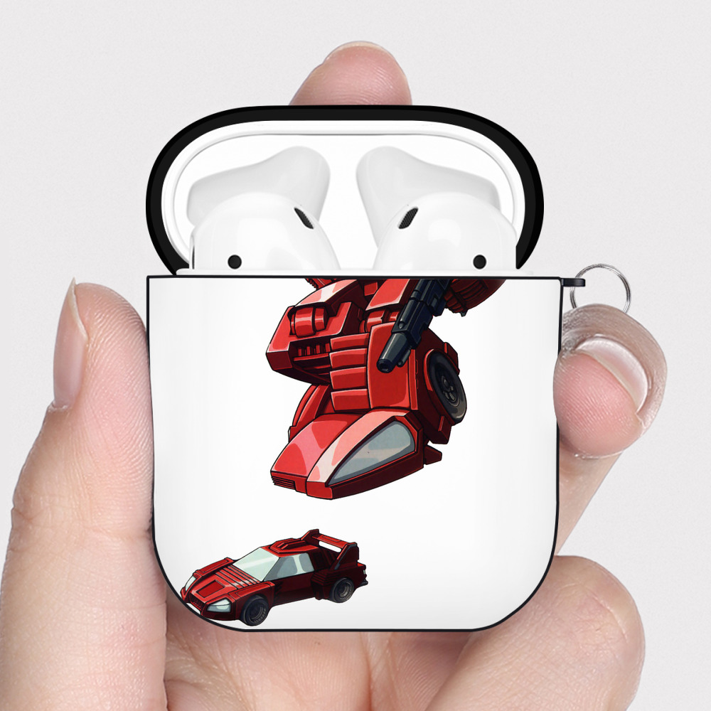 （画像用）  AirPods 第2世代保護ケース ハードシェル ブラック 耐衝撃・防指紋・カラビナ付き