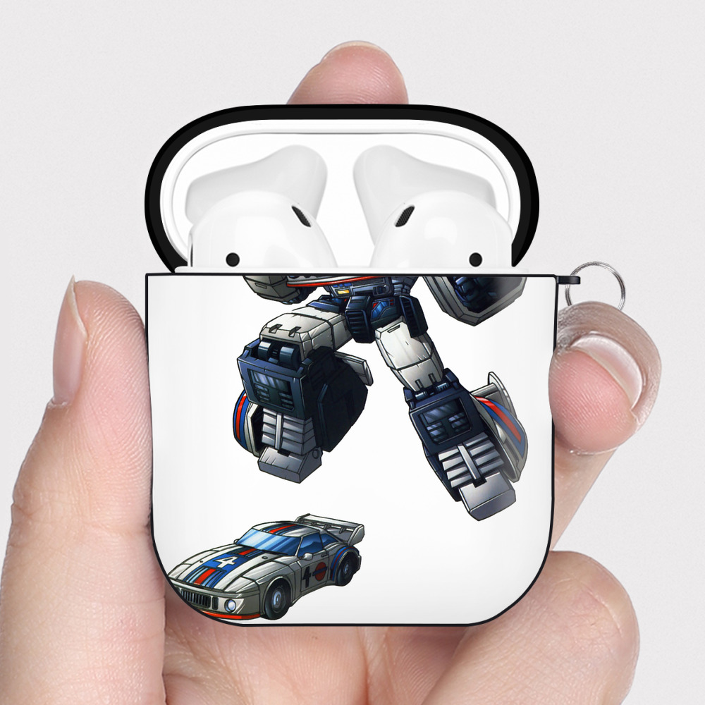 （画像用）  AirPods 第2世代保護ケース ハードシェル ブラック 耐衝撃・防指紋・カラビナ付き