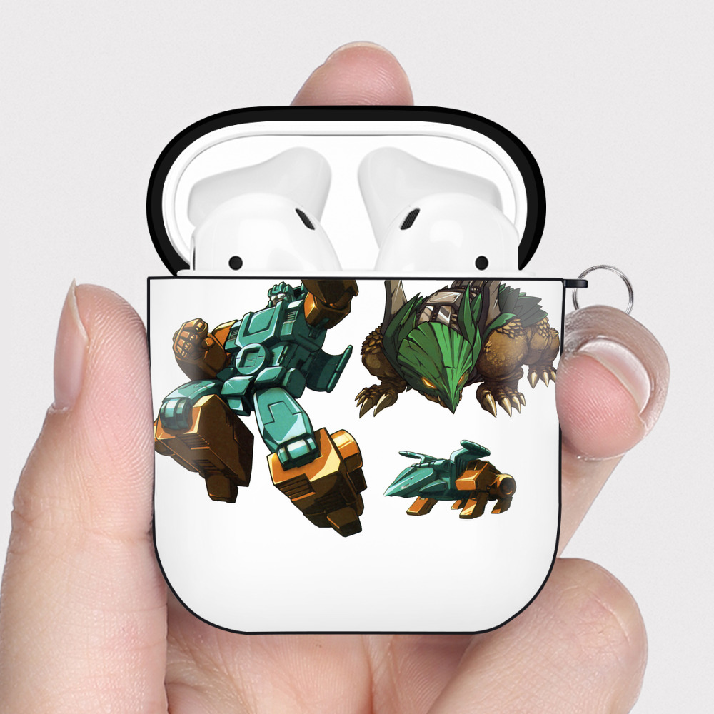 （画像用）  AirPods 第2世代保護ケース ハードシェル ブラック 耐衝撃・防指紋・カラビナ付き