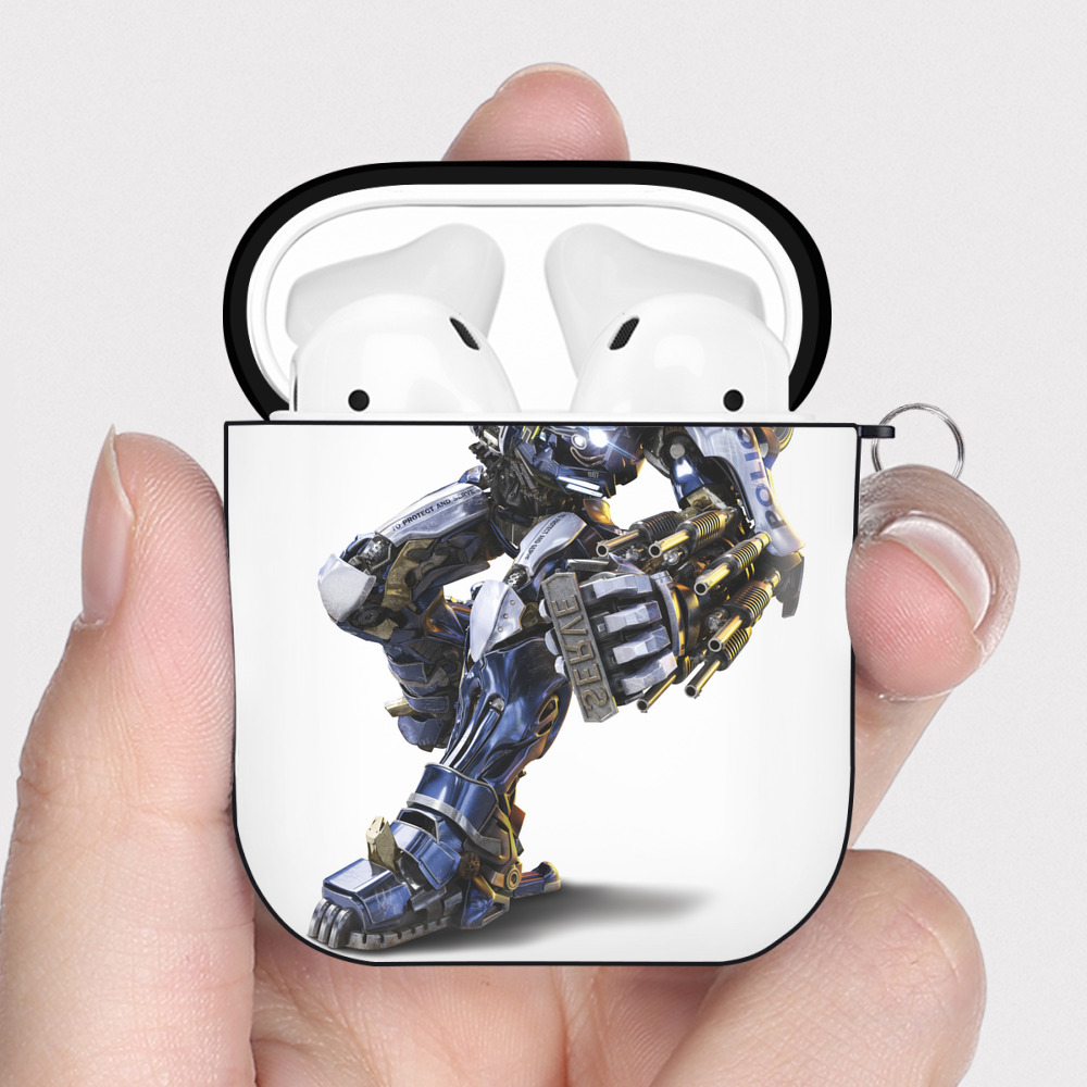 （画像用）  AirPods 第2世代保護ケース ハードシェル ブラック 耐衝撃・防指紋・カラビナ付き