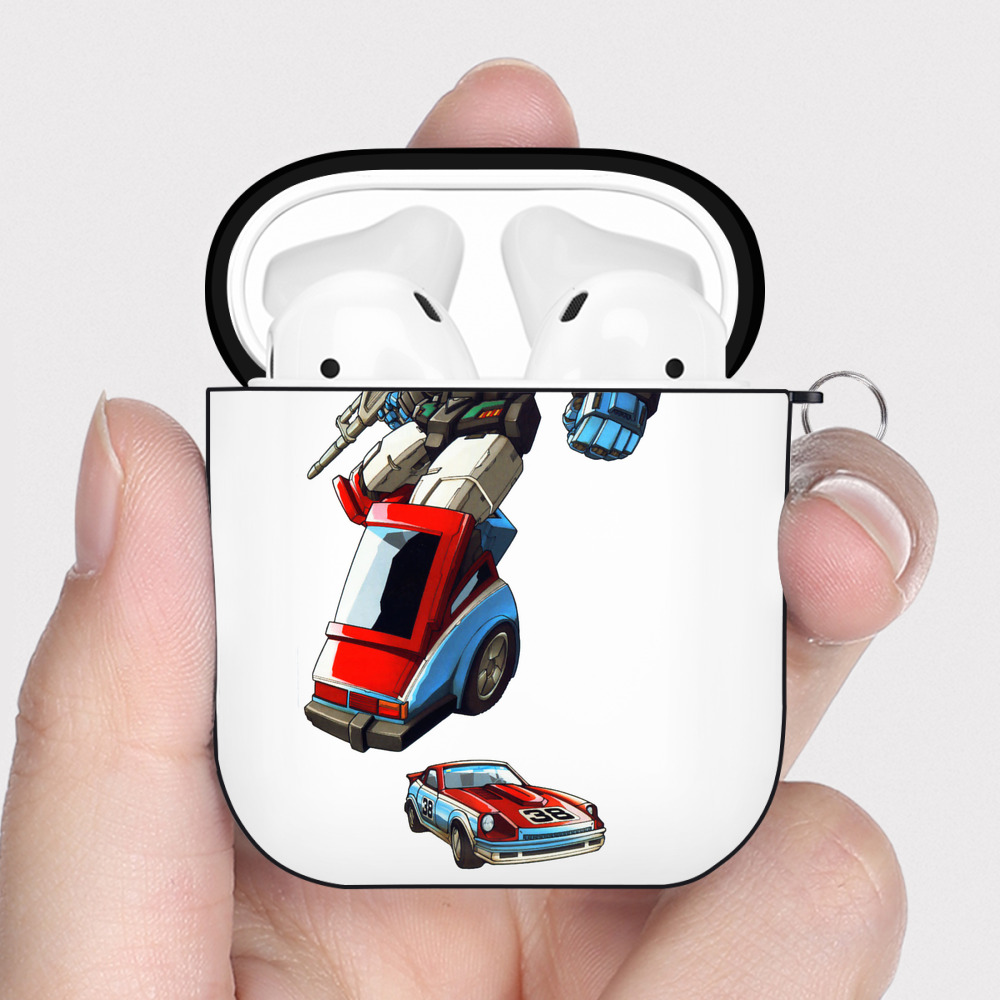 （画像用）  AirPods 第2世代保護ケース ハードシェル ブラック 耐衝撃・防指紋・カラビナ付き