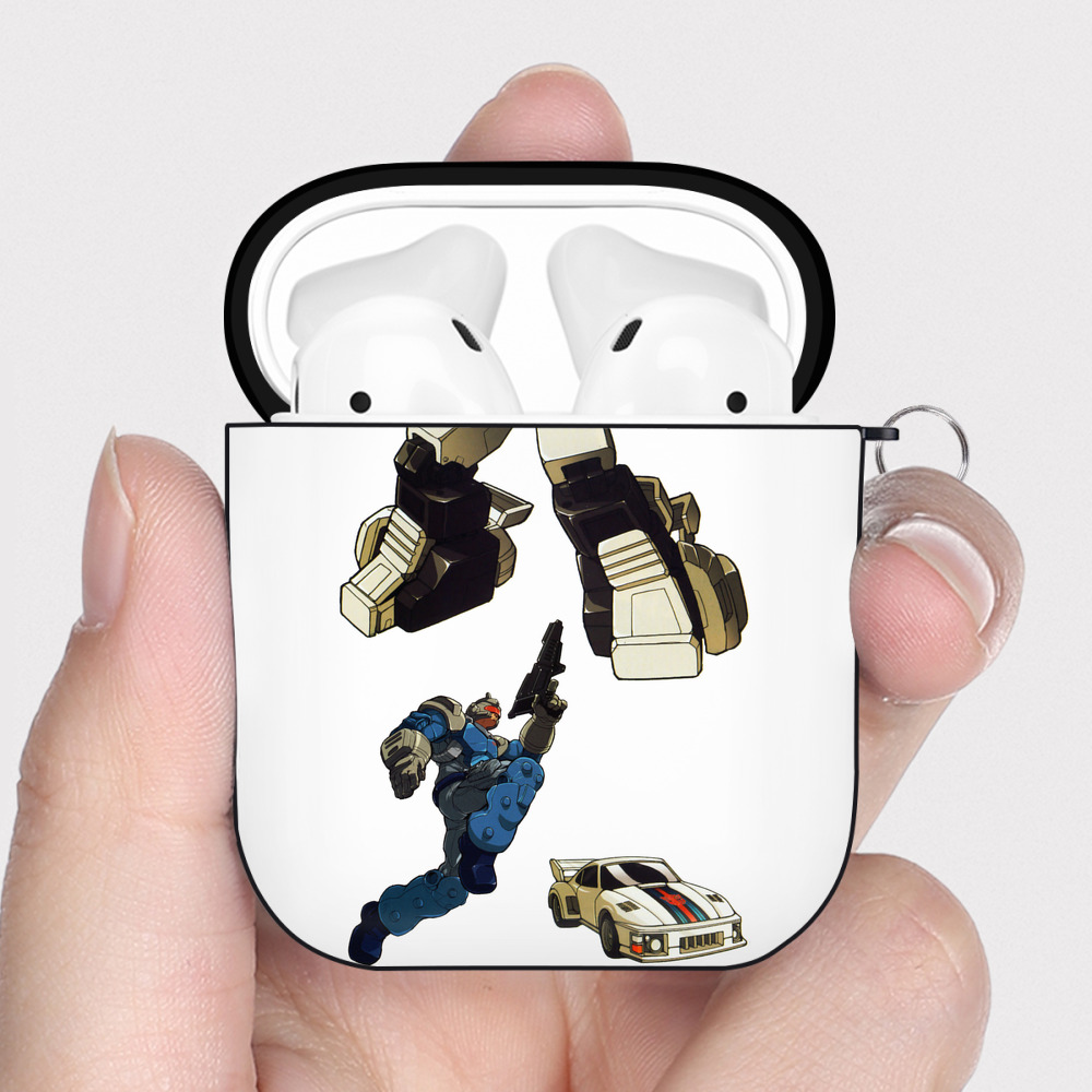 （画像用）  AirPods 第2世代保護ケース ハードシェル ブラック 耐衝撃・防指紋・カラビナ付き