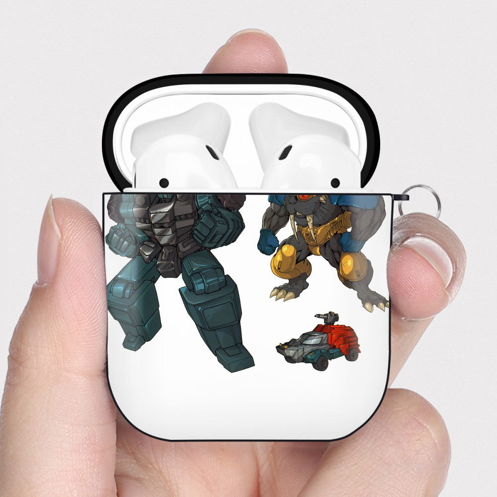 （画像用）  AirPods 第2世代保護ケース ハードシェル ブラック 耐衝撃・防指紋・カラビナ付き