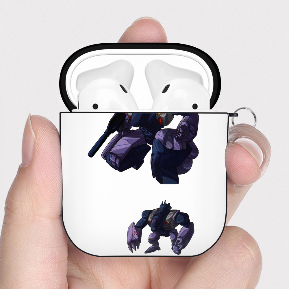 （画像用）  AirPods 第2世代保護ケース ハードシェル ブラック 耐衝撃・防指紋・カラビナ付き