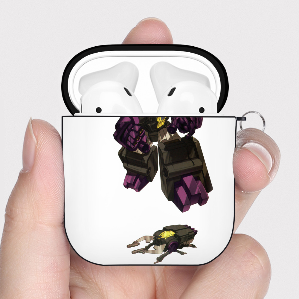 （画像用）  AirPods 第2世代保護ケース ハードシェル ブラック 耐衝撃・防指紋・カラビナ付き
