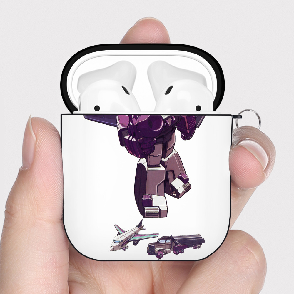 （画像用）  AirPods 第2世代保護ケース ハードシェル ブラック 耐衝撃・防指紋・カラビナ付き