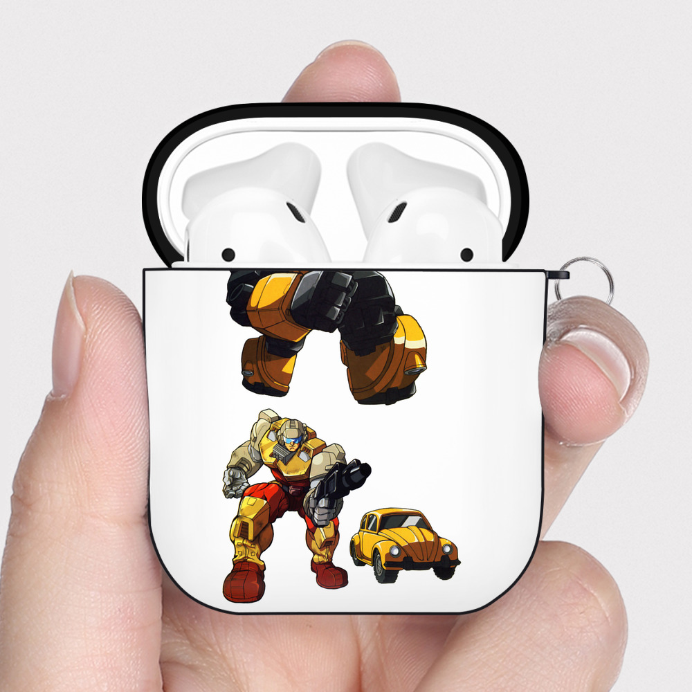 （画像用）  AirPods 第2世代保護ケース ハードシェル ブラック 耐衝撃・防指紋・カラビナ付き