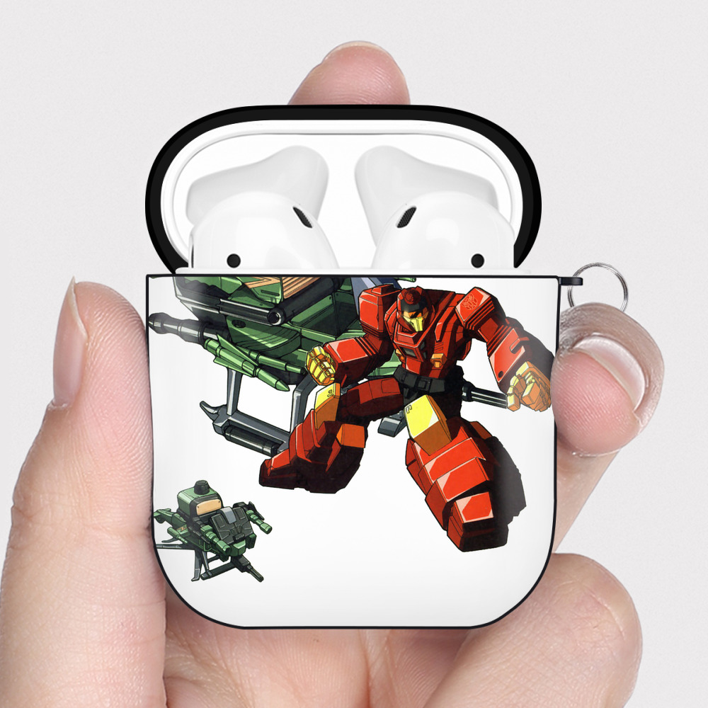 （画像用）  AirPods 第2世代保護ケース ハードシェル ブラック 耐衝撃・防指紋・カラビナ付き
