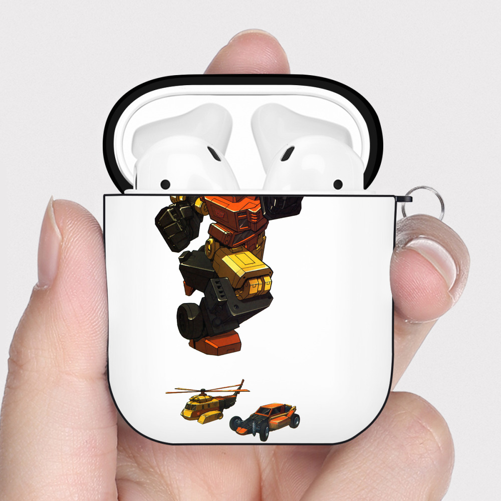 （画像用）  AirPods 第2世代保護ケース ハードシェル ブラック 耐衝撃・防指紋・カラビナ付き