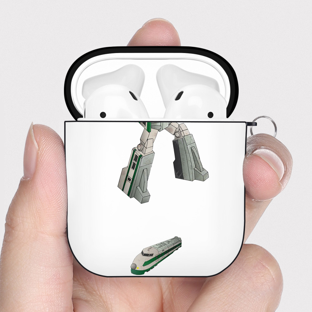 （画像用）  AirPods 第2世代保護ケース ハードシェル ブラック 耐衝撃・防指紋・カラビナ付き