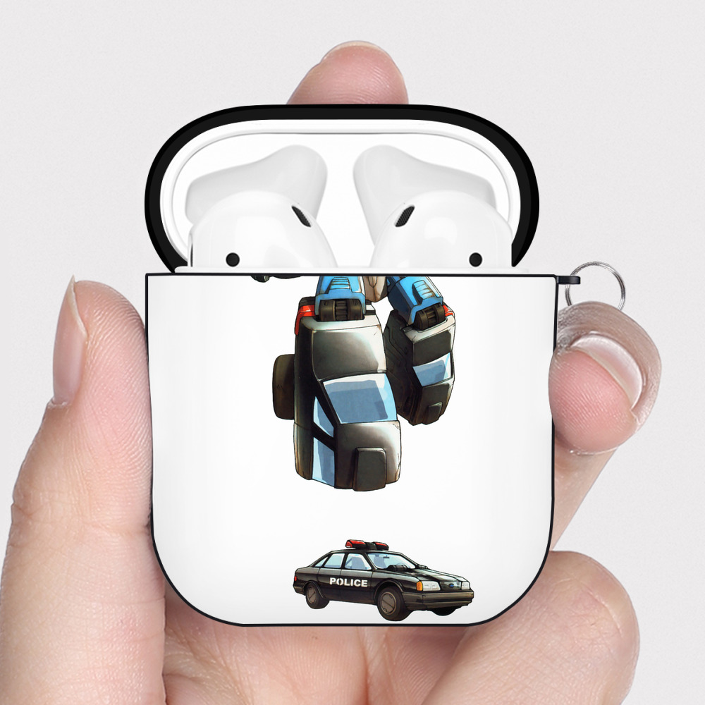 （画像用）  AirPods 第2世代保護ケース ハードシェル ブラック 耐衝撃・防指紋・カラビナ付き